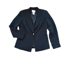 Hugo Buscati Women's Blazer Jacket Sz 12 Vintage Formal Dark Academia Minimalist