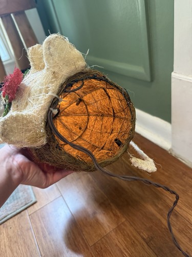 Lit Sisal Baby Mouse Christmas Novelty Sculpture Wondershop Target 12” Light Up - Picture 8 of 8