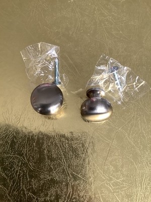 Nicklel Cabinet Round Pull Knobs- Pair of 2