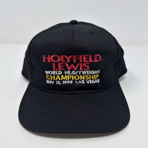 VTG Holyfield vs Lewis Heavyweight Championship Snap Back Hat Cap Boxing - 第 1/9 張圖片