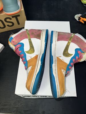 Size 7w/5.5m- Nike Dunk 6.0 High Swan Metallic Gold W | eBay