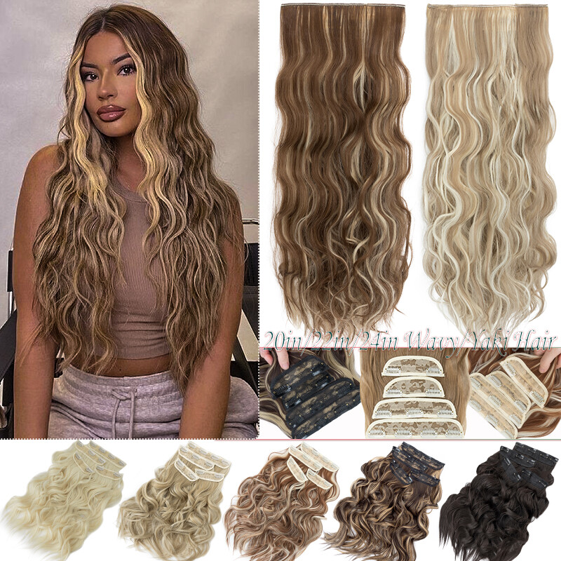 REAL Thick Clip in Hair Extension As Human Natural 4pcs Full  display picture 1
