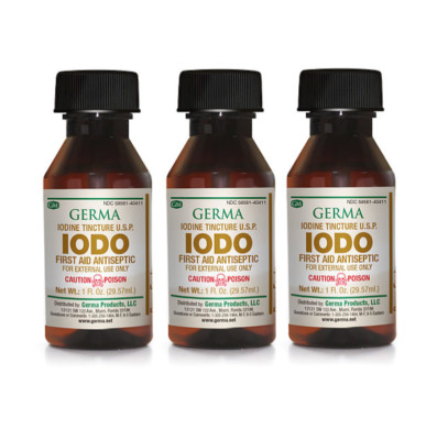 Iodine Tincture QTY-3 1oz. First Aid Antiseptic Yodo Tintura 3-Pack ...
