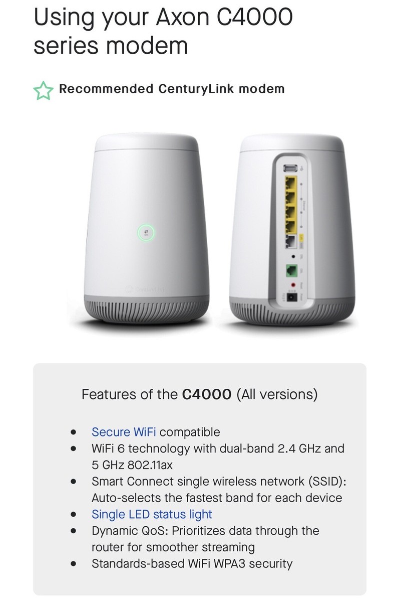 C4000BG CenturyLink Bonded Line DSL Router With WiFi 6 | eBay