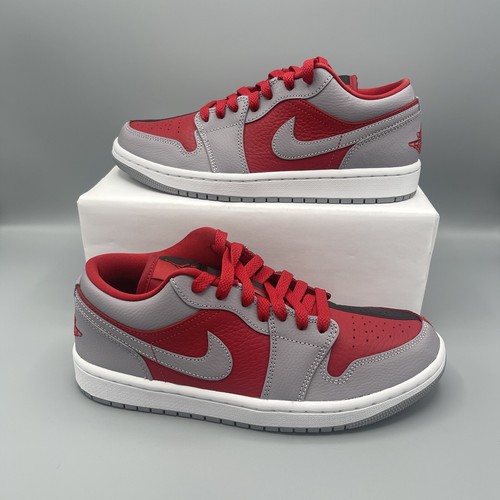 Nuevas Nike Air Jordan 1 Low SE Gimnasio Rojo/Negro/Blanco/Gris Cemento #Mujer/Talla 8 - Imagen 3 de 15