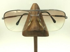 Vintage Rem Hi-Lite Silver Pilot Half-Rimmed Sunglasses Japan FRAMES ONLY