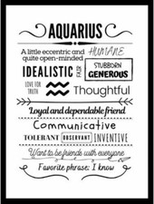 Aquarius A Little Eccentric Open-Minded Humane Zodiac Sign Celestial  -MAGNET