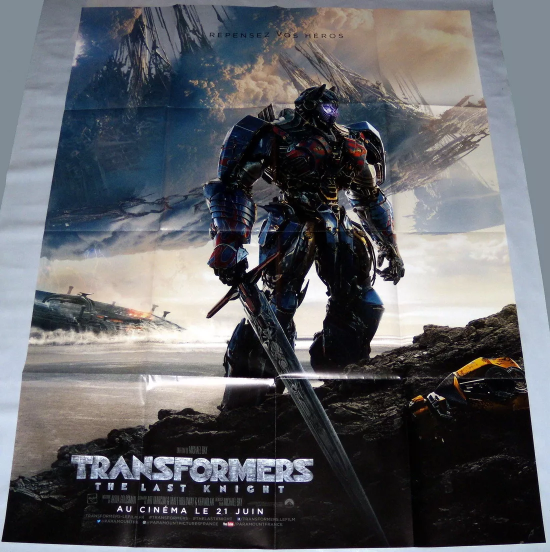 TRANSFORMERS 5 THE LAST KNiGHT Michael Bay Wahlberg LARGE French