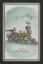 train engine steam locomotive playing card single swap ace of clubs - 1 card