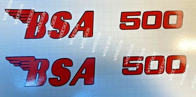 BSA 500 Stil Abzeichen, Aufkleber, Aufkleber x4.