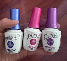 GELISH DIP Liquid Base coat + Activator + Top Coat - 3 Pcs