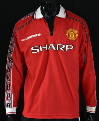 1998-2000 UMBRO Manchester United Home Roy KEANE Shirt Long Sleeve