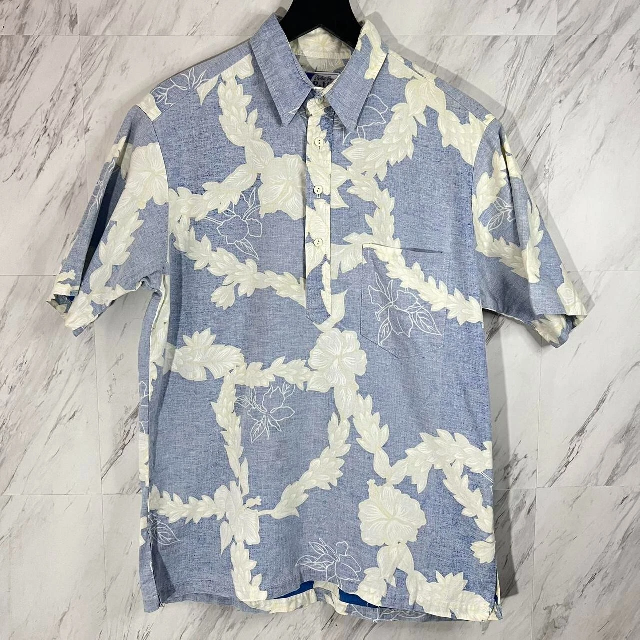 Vintage RJC Ltd. Hawaiian shirt Sz Large hibiscus flowers Made In Hawaii USA