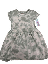 NWT Cat  Jack Dress Green Tie Dye Splash Pockets SS Girl Size XS 4 / 5