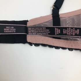 Victorias Secret Lined Plunge Bra Size 34D Black Lace