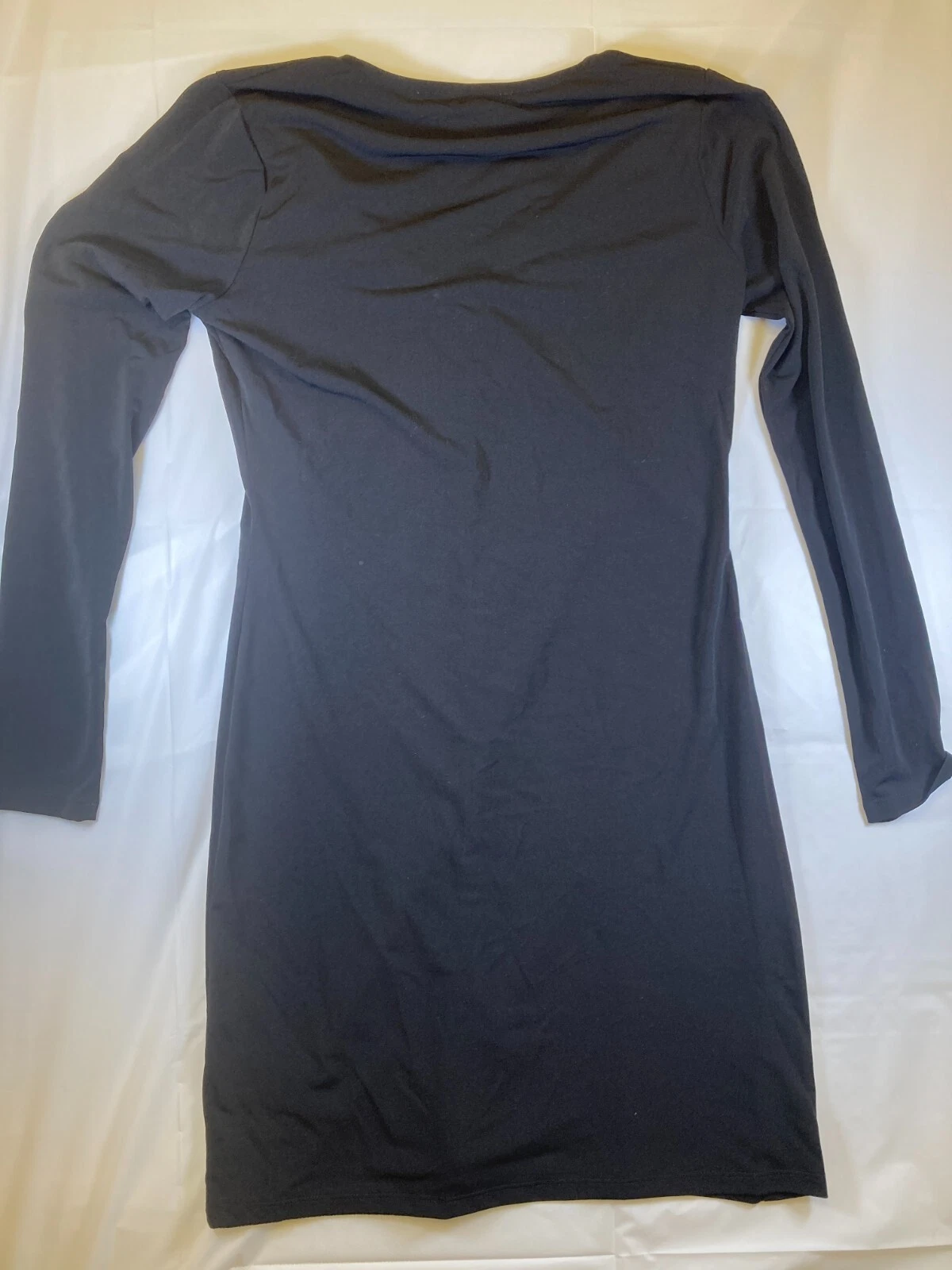 Abito tubino cocktail MICHAEL KORS donna nero manica lunga scollo a V S