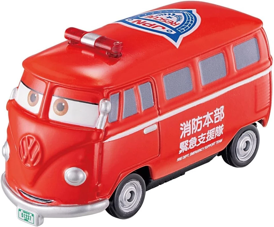Tomica 迪士尼皮克斯汽车 Fillmore 日本消防司令部 Van 金属压铸汽车 C-19 — 第 3/4 张图片