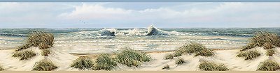 Falmouth Beige Chesapeake Beach Sand Dunes Easy Walls Wallpaper Border DLR53611B