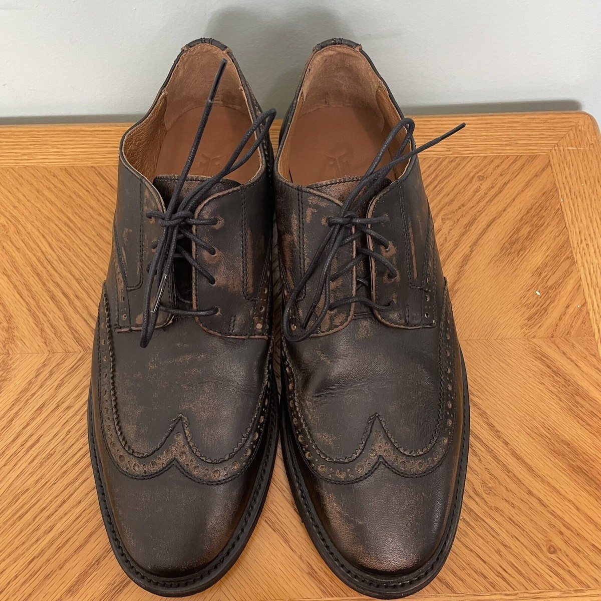 FRYE Paul Wingtip Men Leather Black Distressed Size 9 FRYE Paul Wingtip Men Leather Black Distressed Size 9 | eBay main image 2