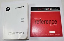 Motorola V260 Digital Wireless CDMA Telephone User's Guide / Manual  Lot of 2