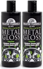 CJs Master Formula Metal Gloss 2 Bottle Kit Auto Chrome Metal Aluminum Polish