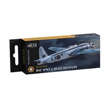 Arcus #E3010 Enamel Paint Set RAF WW2 U-Boat Hunters 6 Colors 10ml for Model Kit