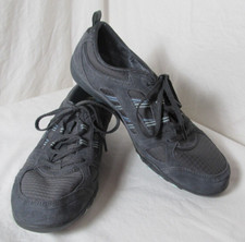 Skechers Women's Blue Leather/Mesh Relaxed Fit Memory Foam Sneakers Size 11 R1