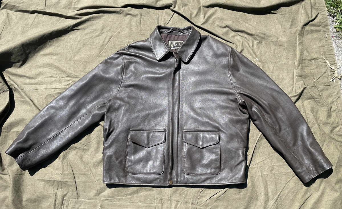 WESTED LEATHER CO INDIANA JONES LEATHER JACKET SIZE 48 UK
