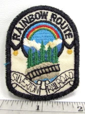 Vintage Rainbow Route Silverton Railroad Jacket Patch Colorado Train Locomotive