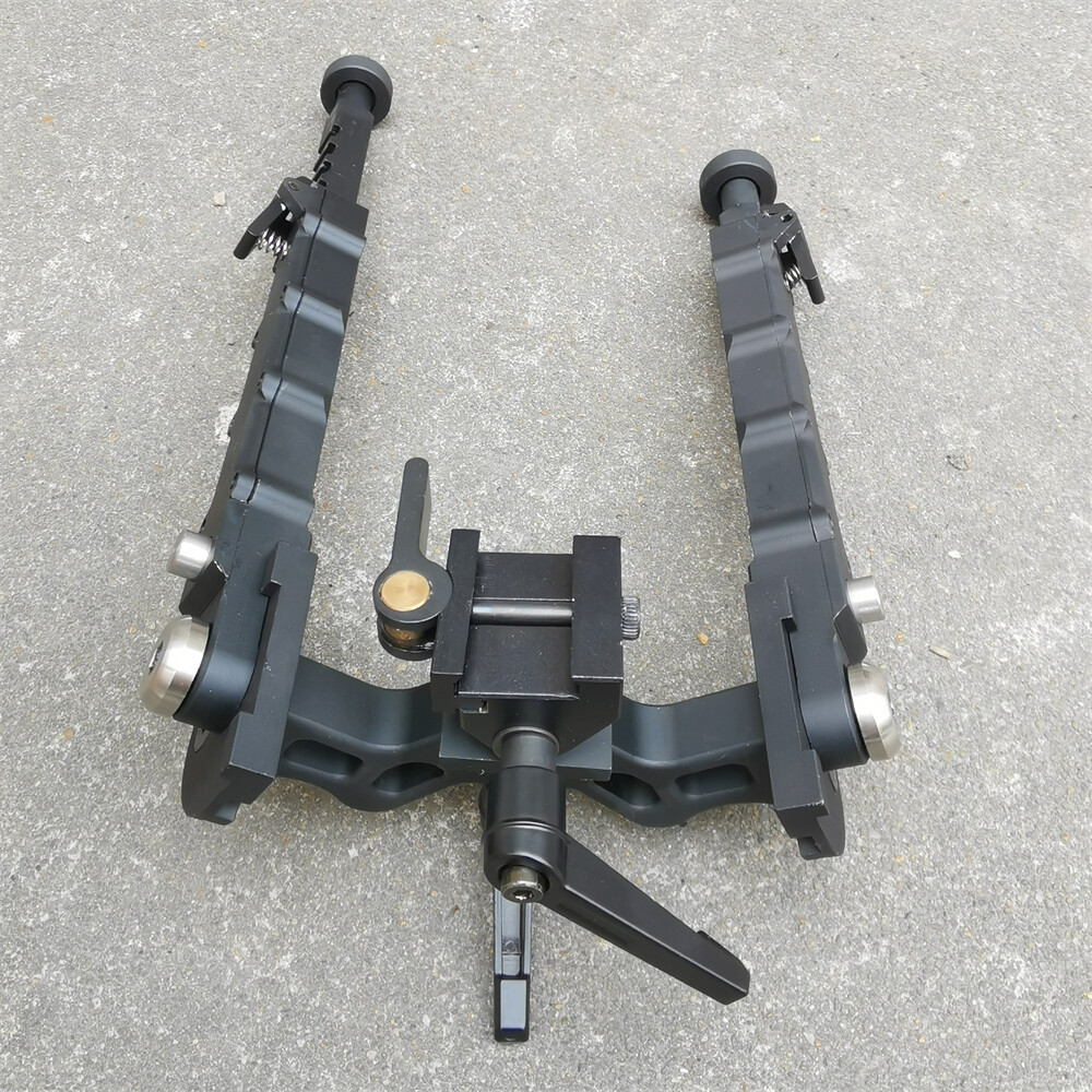 Bipied Tactique Réglable 6-9 Pouces – Aluminium/carbone, Rail Picatinny 20-23 Mm, Pour Airsoft Et Tir