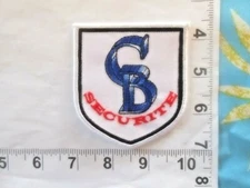 Securite C B Security  Uniform Patch  Vintage sew on with FREE shipping