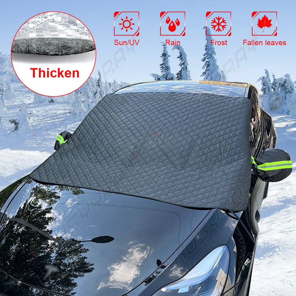 Protector antiescarcha de nieve para parabrisas Ford F150 de 5 capas con cubiertas de espejos laterales Foto 3 de 4