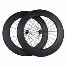 Set ruote in carbonio 88 mm * 25 mm a forma di U clincher tubeless strada/triathlon set ruote