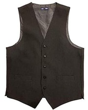 Men's Black Polyester Server Vest