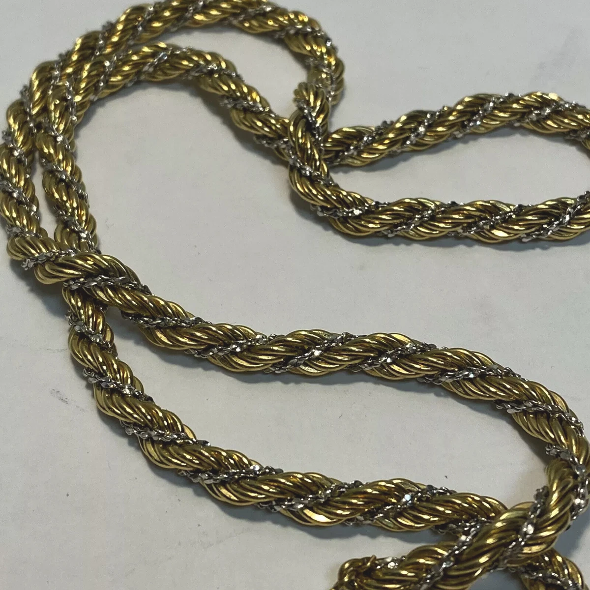 Vintage Monet Gold Rope Chain Necklace