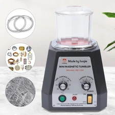 Magnetic Tumbler Jewelry Polishing Machine 100 mm Jewelry Finisher 4-Speed USA