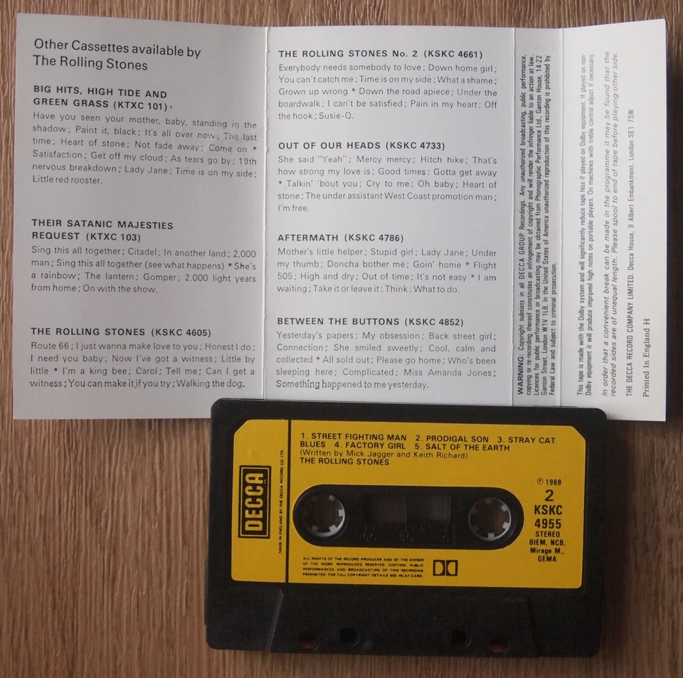 ROLLING STONES - BEGGARS BANQUET (DECCA KSKC4955) UK CASSETTE TAPE - Image 3 of 3