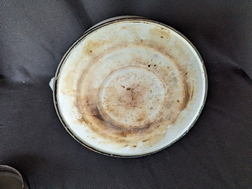 Antigua maceta de té blanca esmaltada porcelana - Imagen 7 de 7