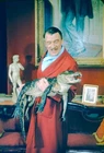KF99-688 RARE 1957 BROADWAY SCENE WITH LIZARD Orig 2-1/4 Color Transparency Film