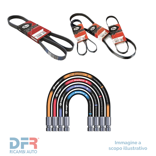 GATES cinghia di Azionamento Ventola Cinghia Trapezoidale power steer per MERCEDES W108 W109 2.7 280 M130