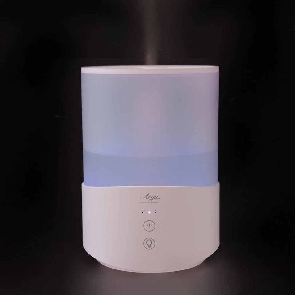 Diffusore e umidificatore a ultrasuoni con cromoterapia Atlas bianco - Immagine 3 di 4