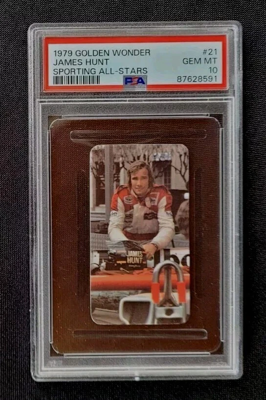 1979 Golden Wonder James Hunt/Formula One, PSA 10 GEM MT - Sporting All-Stars - Image 2 of 4