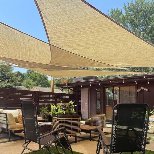 16' Triangle Sun Shade Sail UV Block Canopy for Patio Garden Backyard