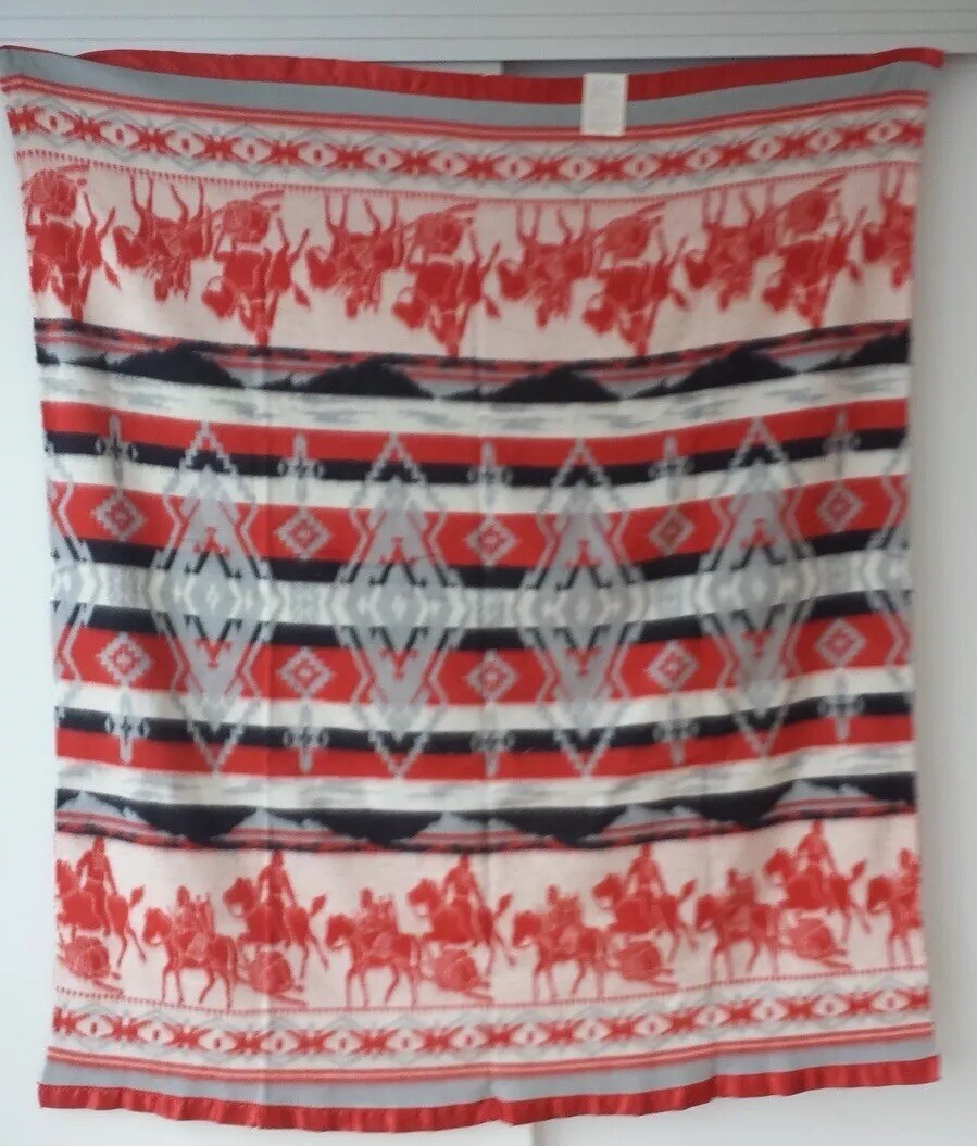デッド 50s ビンテージ ビーコン ブランケット ネイティブ インディアン Vintage Beacon Blanket Reversible Indians Native American