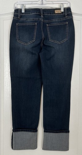 Earl Jeans Women’s Size 4 Denim Jeans Straight Cuff Blue Distressed - Picture 5 of 7