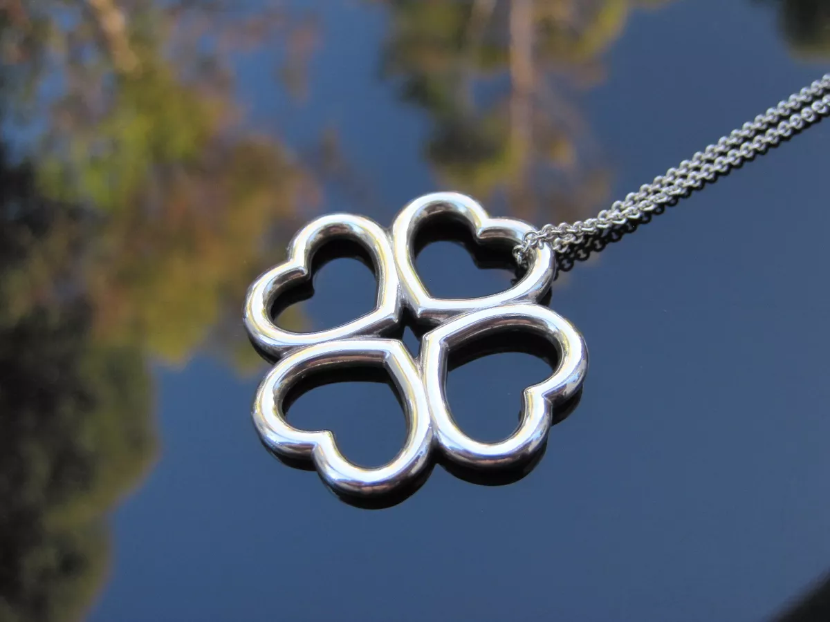 Tiffany four hearts clover necklace clearance