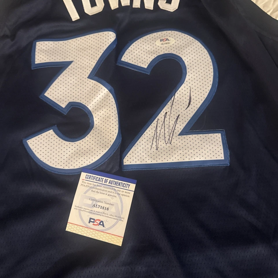 Karl Anthony Towns Signed Autographed Minnesota Timberwolves Jersey PSA Cert - Image 3 of 4