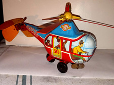 Vintage Tin Litho W/U Rescue Helicopter Hangs Flys In Circle England Ex Cond.