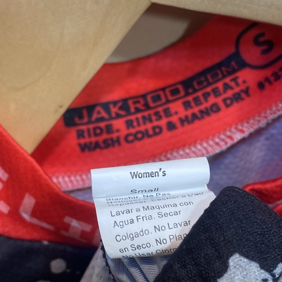 Camiseta deportiva de ciclismo Jakroo talla pequeña patrocinada por WALMART San Francisco Los Ángeles A24 Foto 4 de 4