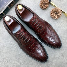 Men's Lace Up Carved Leather Oxfords Formal Casual Party Shoes Print